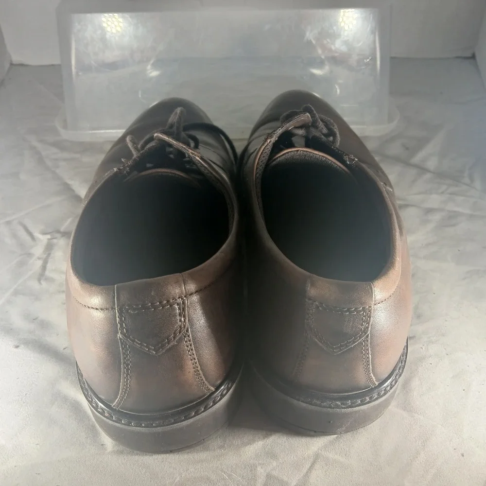 Ecco Vitrus‎ Mens Brown Leather Derby Oxford Shoes Size 44 EU 10 US 640504
